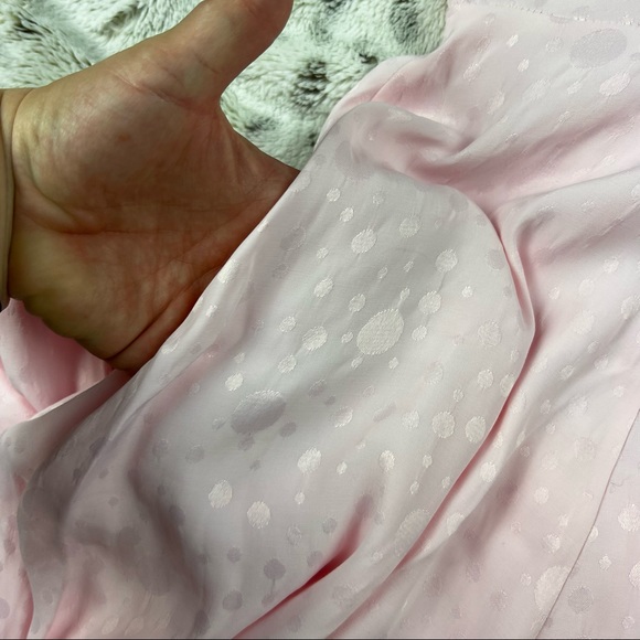 Closet London Short Fold Sleeve Shirt Midi Dress Crystal Buttons Light Pink - Picture 5 of 8